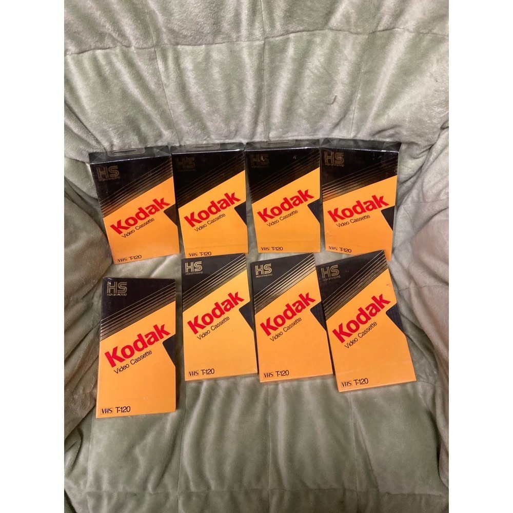 LOT of 8 Kodak T120 HS High Grade Standard Video Cassette VHS Video Tape Sealed